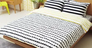 Half Moon Cotton Fabric, Quality Korean Fabric - Black and White - By the Yard /93182