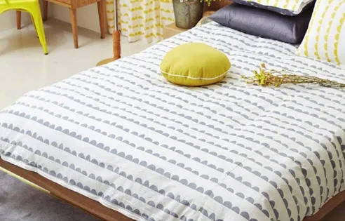 Half Moon Cotton Fabric, Quality Korean Fabric - Gray - By the Yard /93182