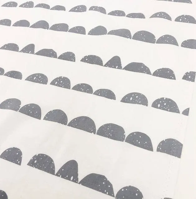 Half Moon Cotton Fabric, Quality Korean Fabric - Gray - By the Yard /93182
