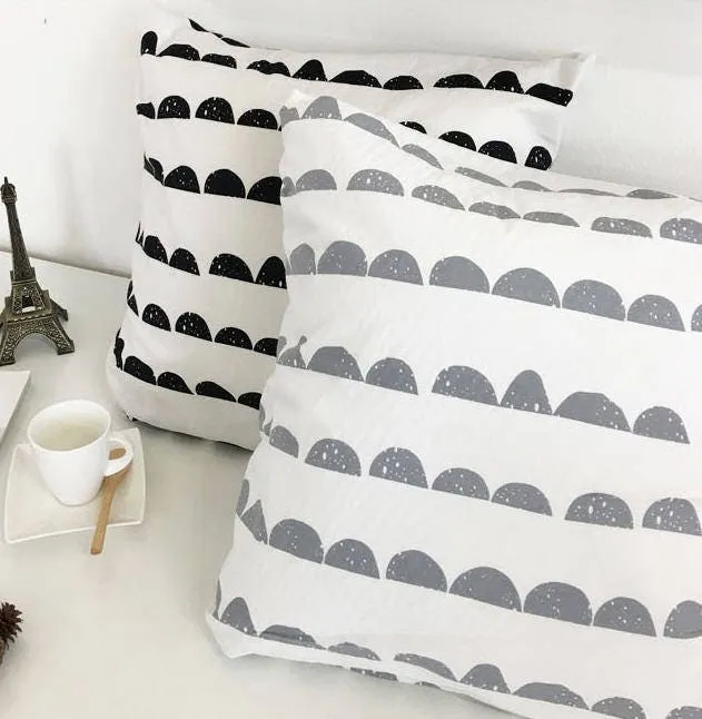 Half Moon Cotton Fabric, Quality Korean Fabric - Gray - By the Yard /93182