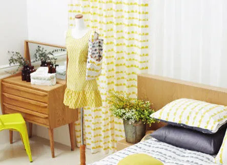 Half Moon Cotton Fabric - Yellow - By the Yard