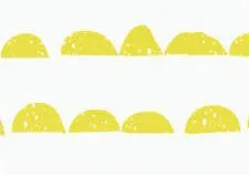 Half Moon Cotton Fabric - Yellow - By the Yard