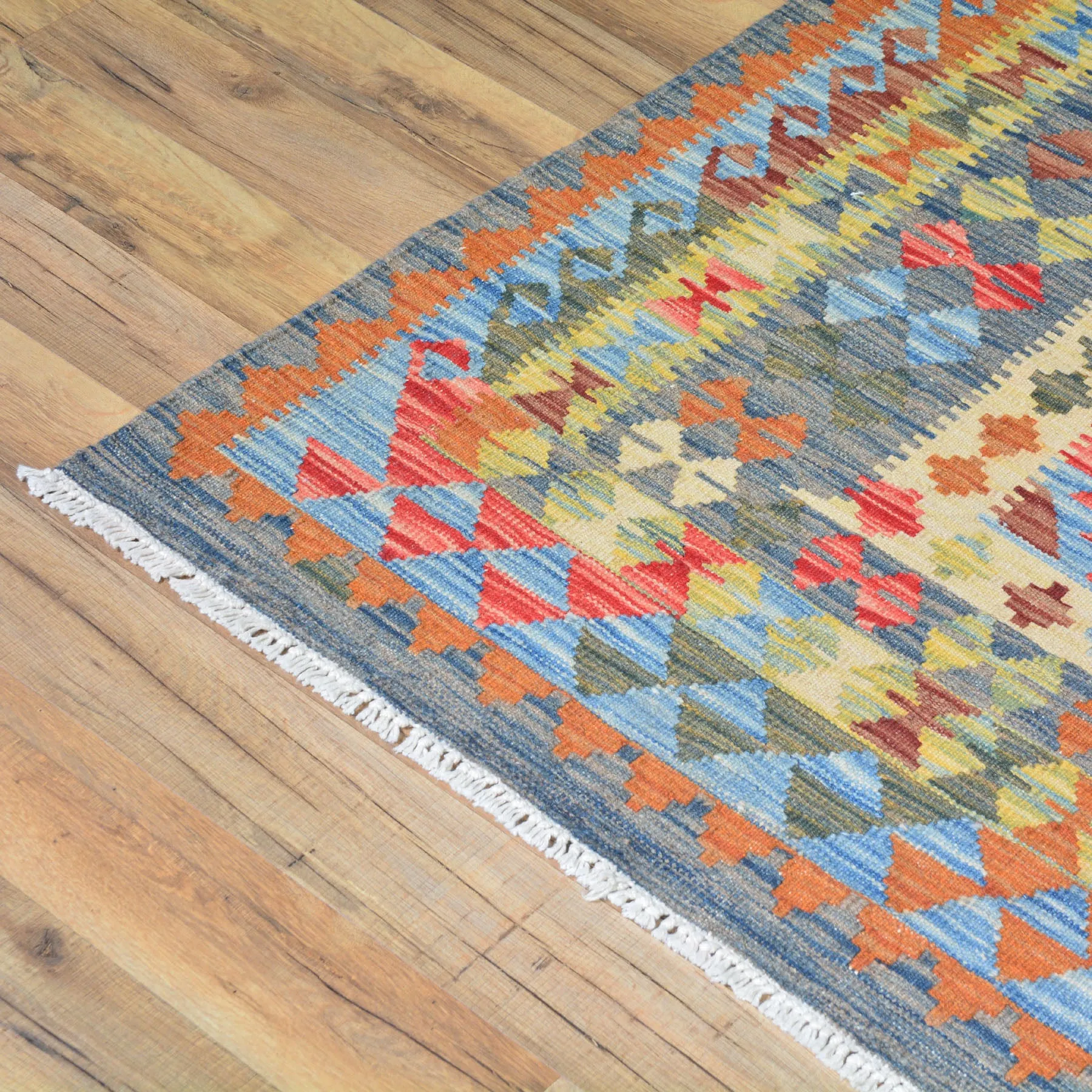 Hand-Woven Afghan Reversible Flatweave Kilim Wool Handmade Rug (Size 5.1 X 6.5) Brral-2991