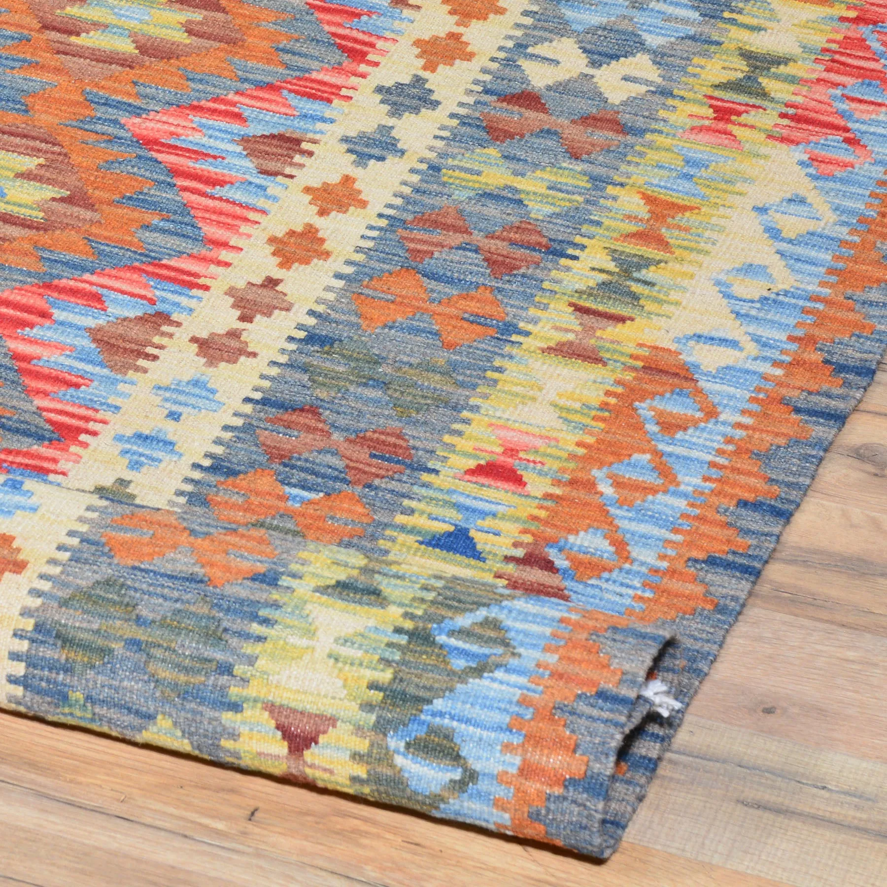 Hand-Woven Afghan Reversible Flatweave Kilim Wool Handmade Rug (Size 5.1 X 6.5) Brral-2991
