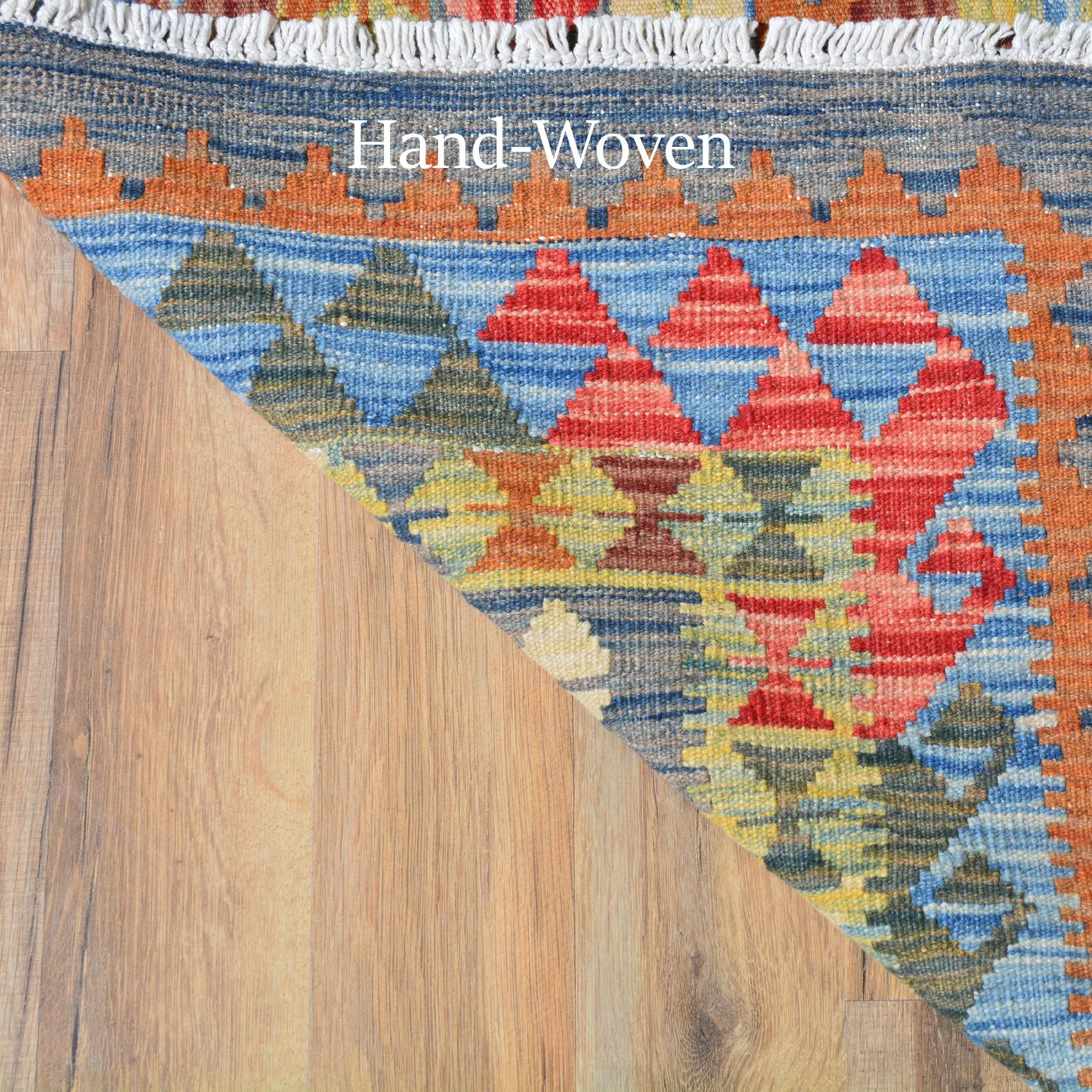 Hand-Woven Afghan Reversible Flatweave Kilim Wool Handmade Rug (Size 5.1 X 6.5) Brral-2991