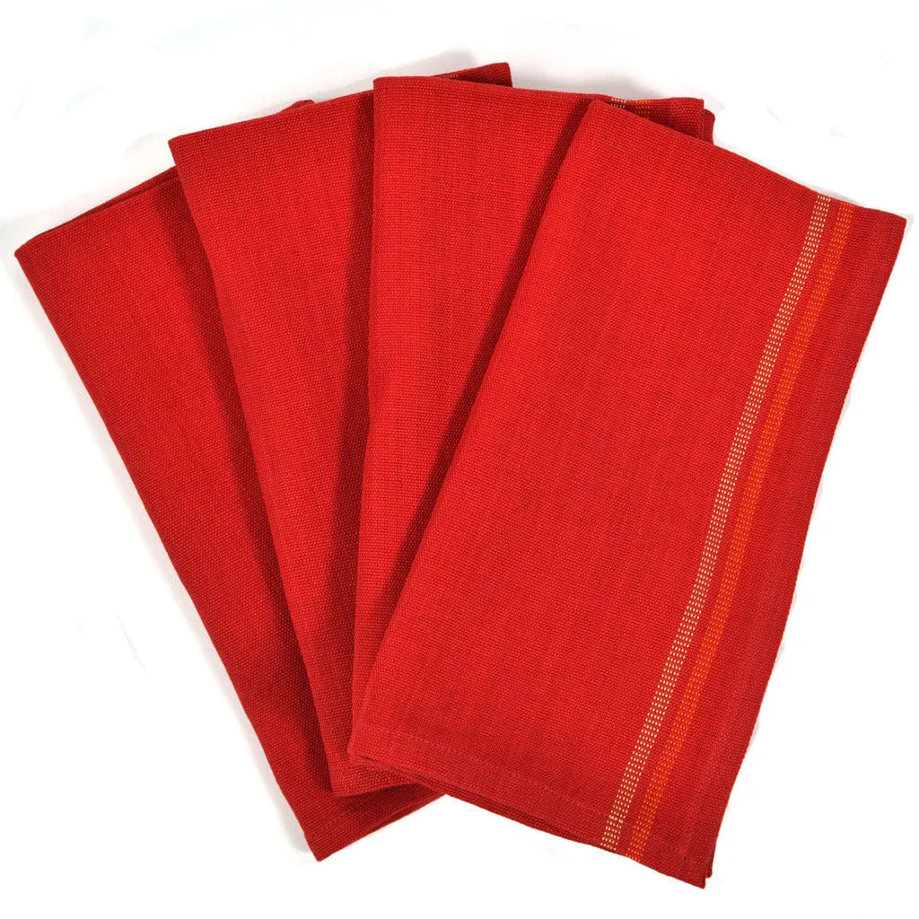 Hand Woven Celebration Napkins | Red