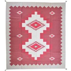 Hand-Woven Southwestern Design Handmade Wool Rug (Size 8.2 X 10.0) Brrsf-1653