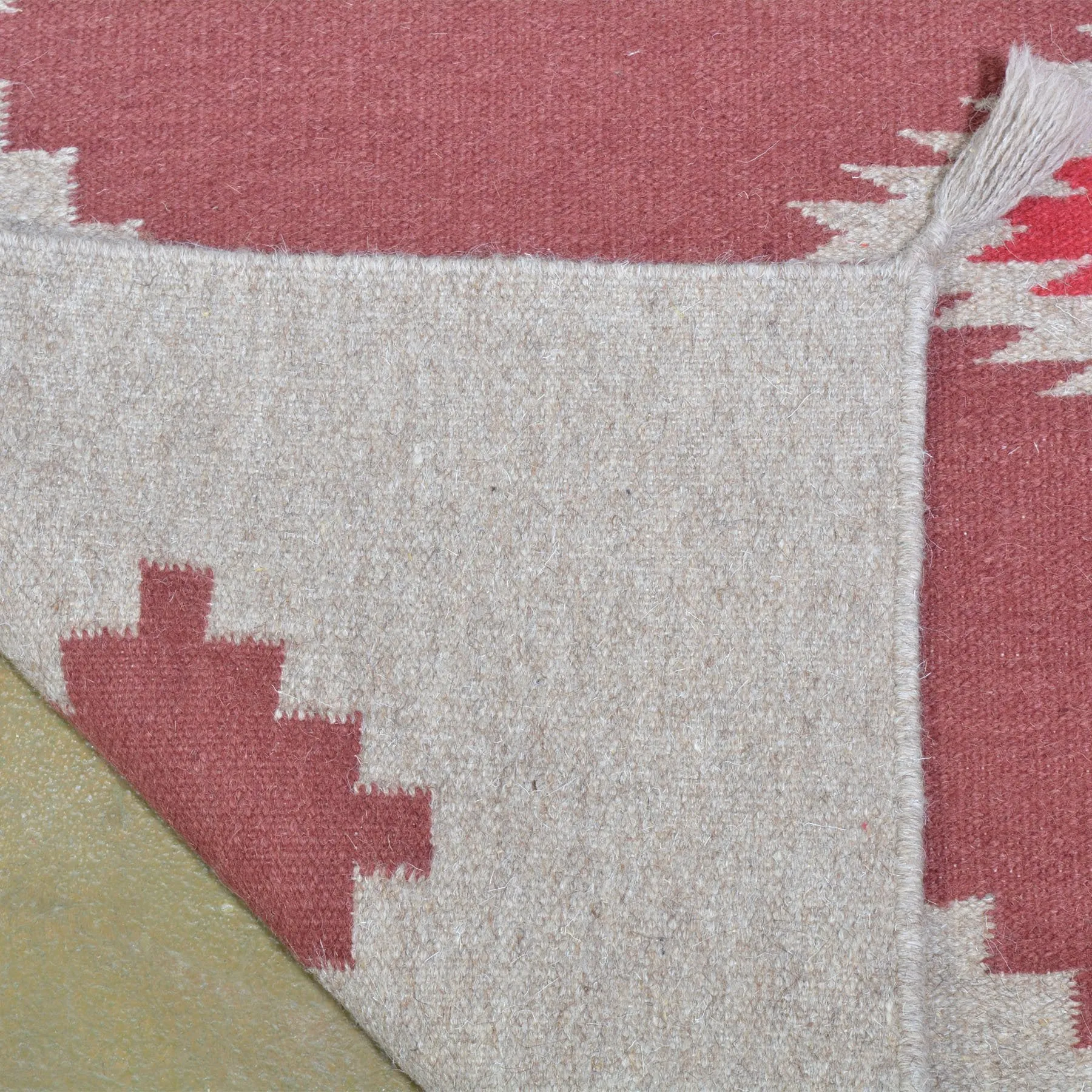 Hand-Woven Southwestern Design Handmade Wool Rug (Size 8.2 X 10.0) Brrsf-1653