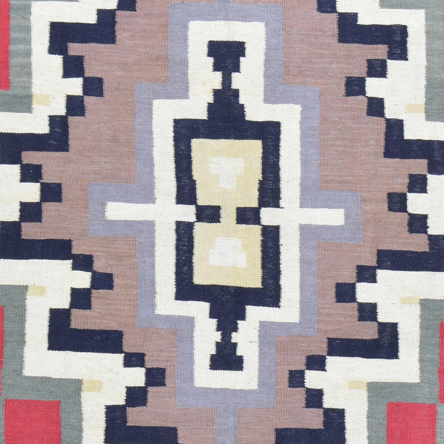 Hand-Woven Southwestern Design Wool Handmade Rug (Size 6.6 X 9.10) Cwral-8691