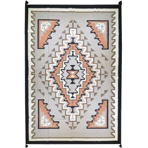 Hand-Woven Southwestern Style Navajo Design Rug (Size 9.9 X 14.2) Cwral-7629