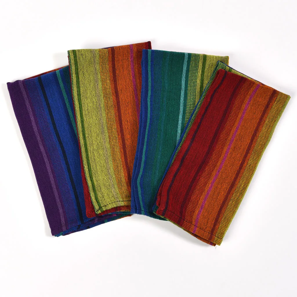 Hand Woven Table Napkins | Rainbow