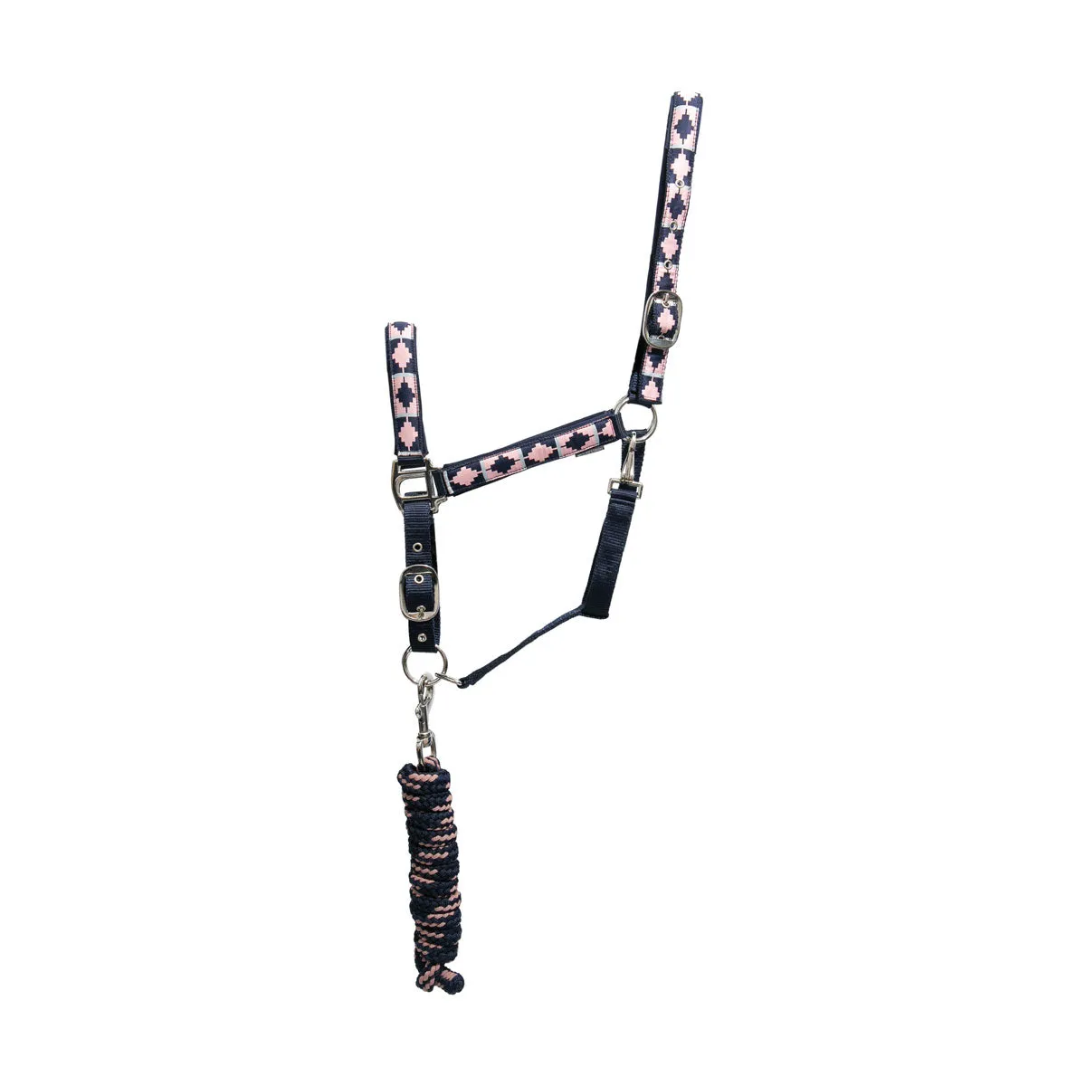Hy Equestrian Woven Polo Head Collar And Lead Rope