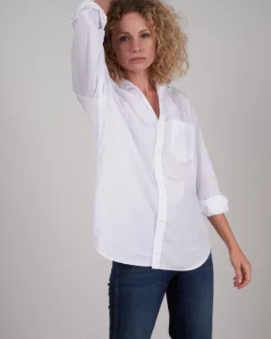 joedy woven button up - white piumino