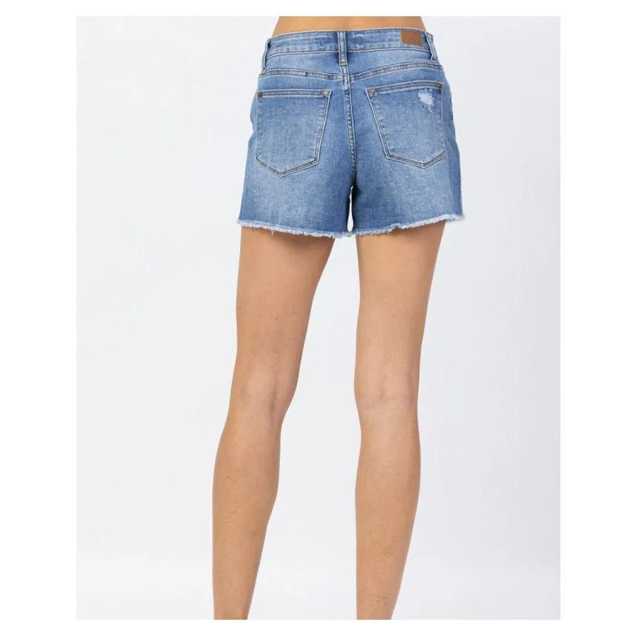 Judy Blue Hi-Waisted Distressed Shorts