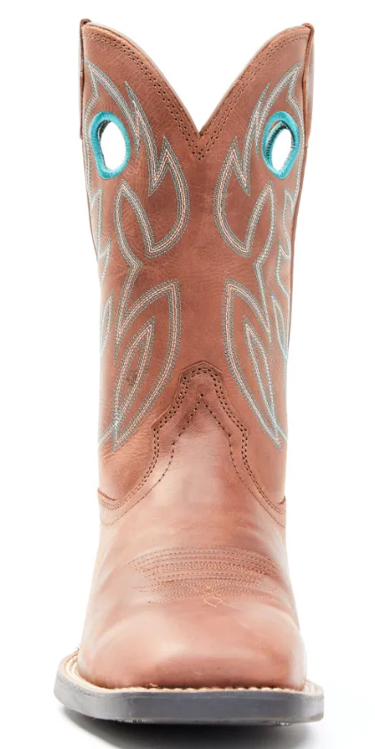 Justin Men's Bowline Brandy Cowhide Leather Wide Square Toe | SE7522