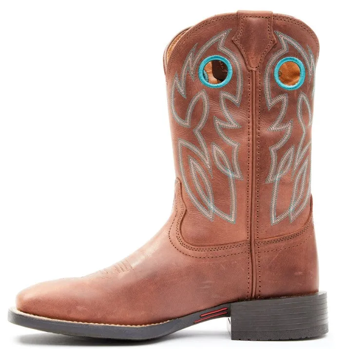 Justin Men's Bowline Brandy Cowhide Leather Wide Square Toe | SE7522