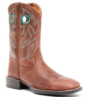 Justin Men's Bowline Brandy Cowhide Leather Wide Square Toe | SE7522