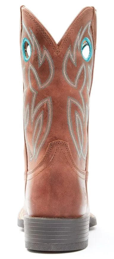 Justin Men's Bowline Brandy Cowhide Leather Wide Square Toe | SE7522