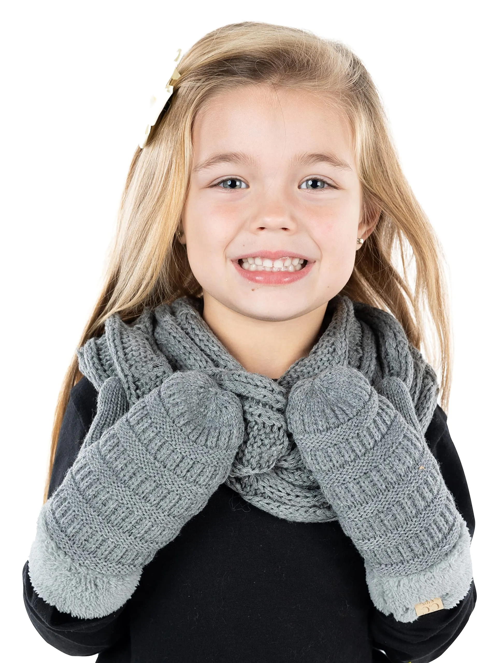 Kids Scarf & Mitten Matching Set by Funky Junque