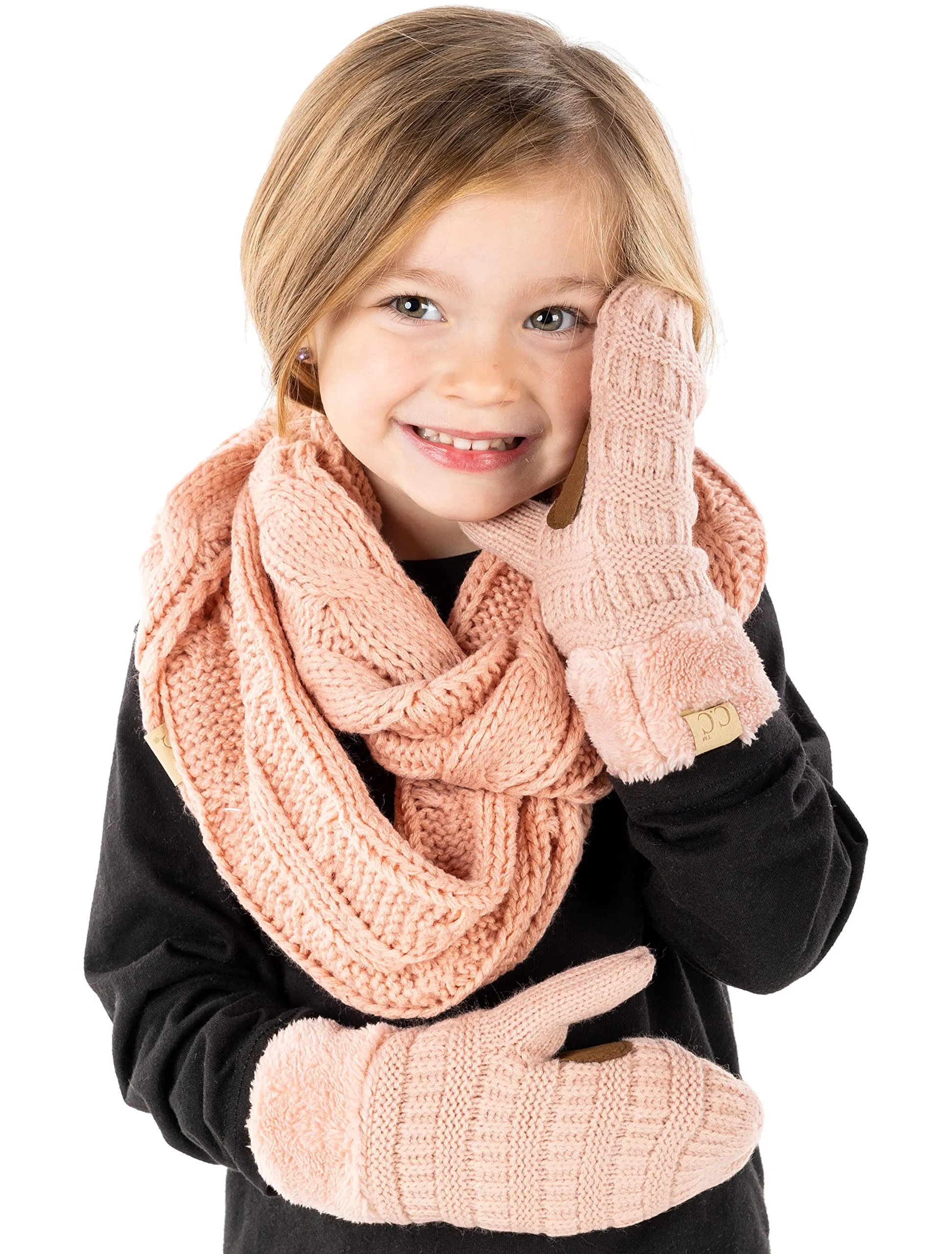 Kids Scarf & Mitten Matching Set by Funky Junque