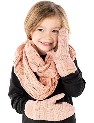 Kids Scarf & Mitten Matching Set by Funky Junque