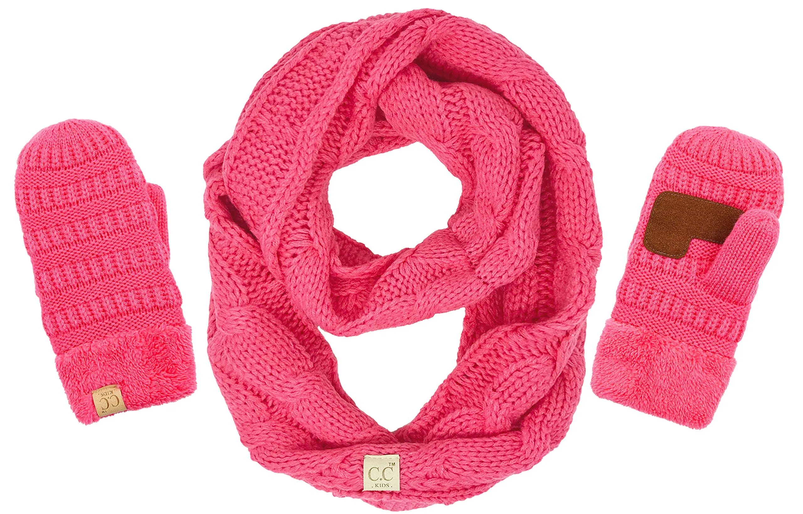 Kids Scarf & Mitten Matching Set by Funky Junque