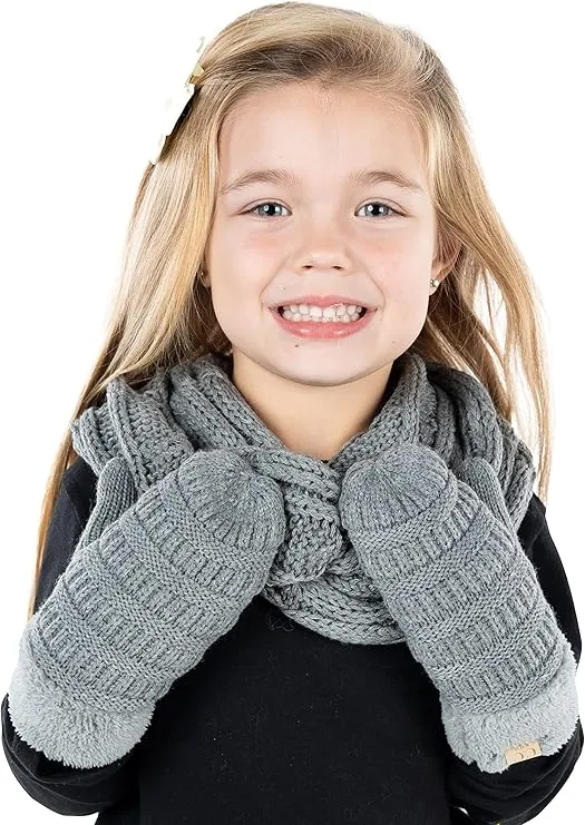 Kids Scarf & Mitten Matching Set by Funky Junque