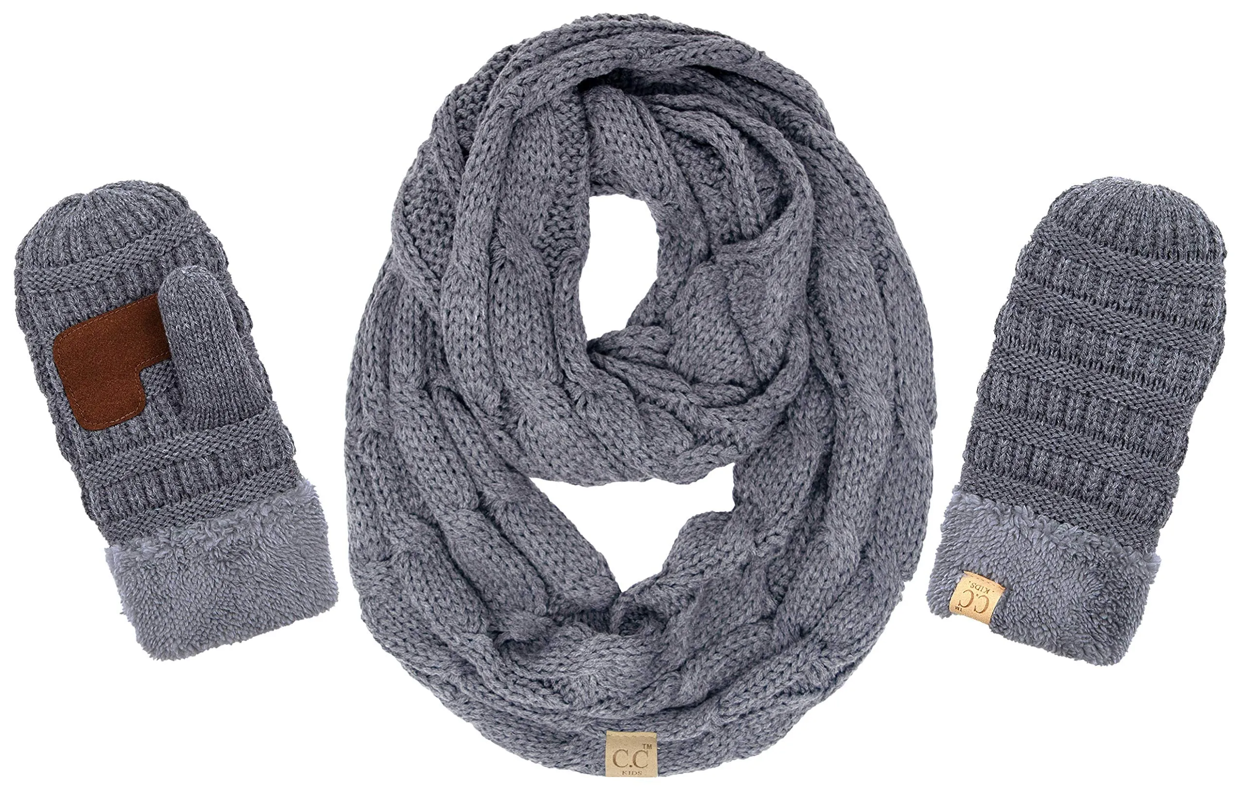 Kids Scarf & Mitten Matching Set by Funky Junque