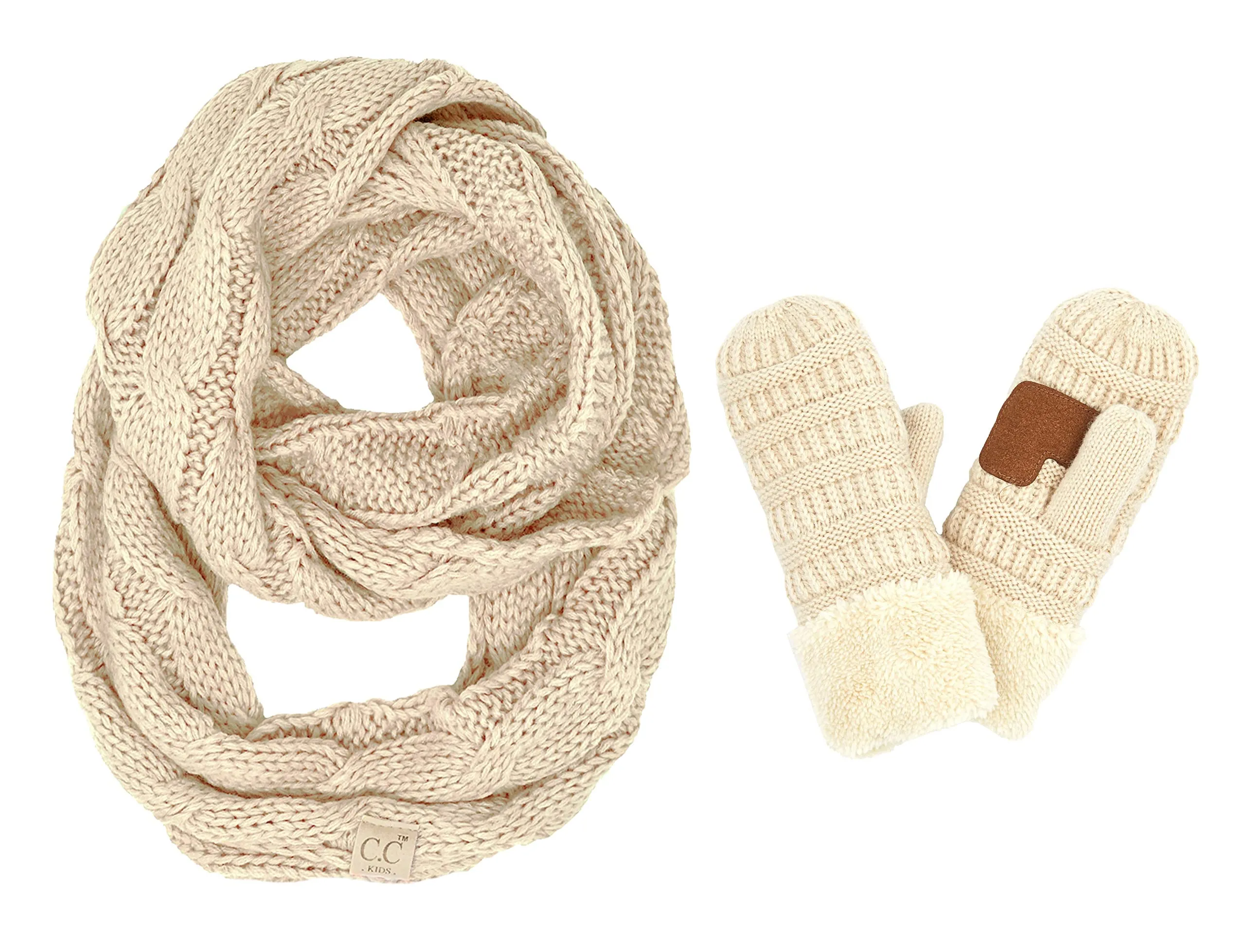 Kids Scarf & Mitten Matching Set by Funky Junque