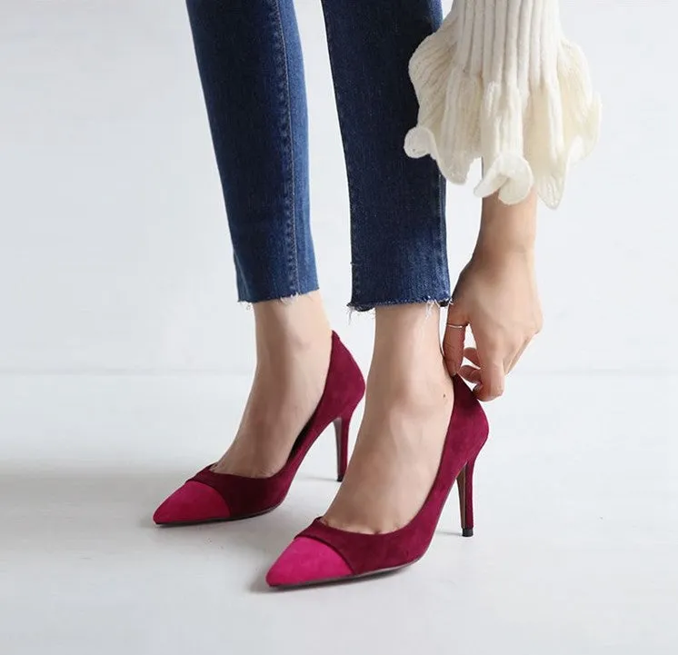 Ladies Small Size Cap Toe Heel Pumps SS62