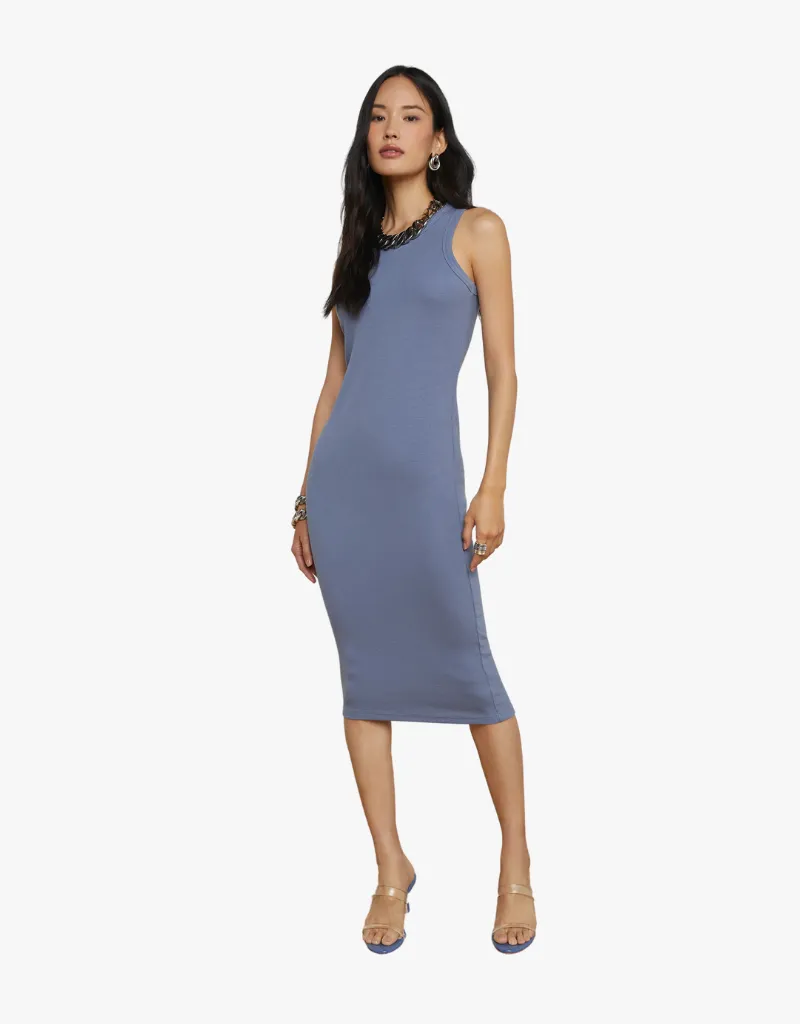 L'agence Nura Sleeveless Midi Dress in Wild Wind