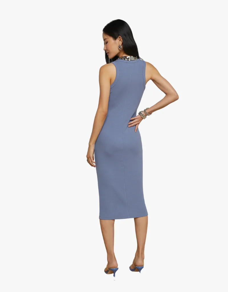 L'agence Nura Sleeveless Midi Dress in Wild Wind