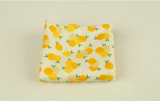 Lemons Cotton Fabric, Fruits Cotton Fabric, Yellow Lemon Fabric - Digital Printing - Fabric By the Yard 85788