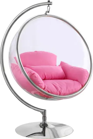 Luna Pink Durable Fabric Acrylic Swing Chair