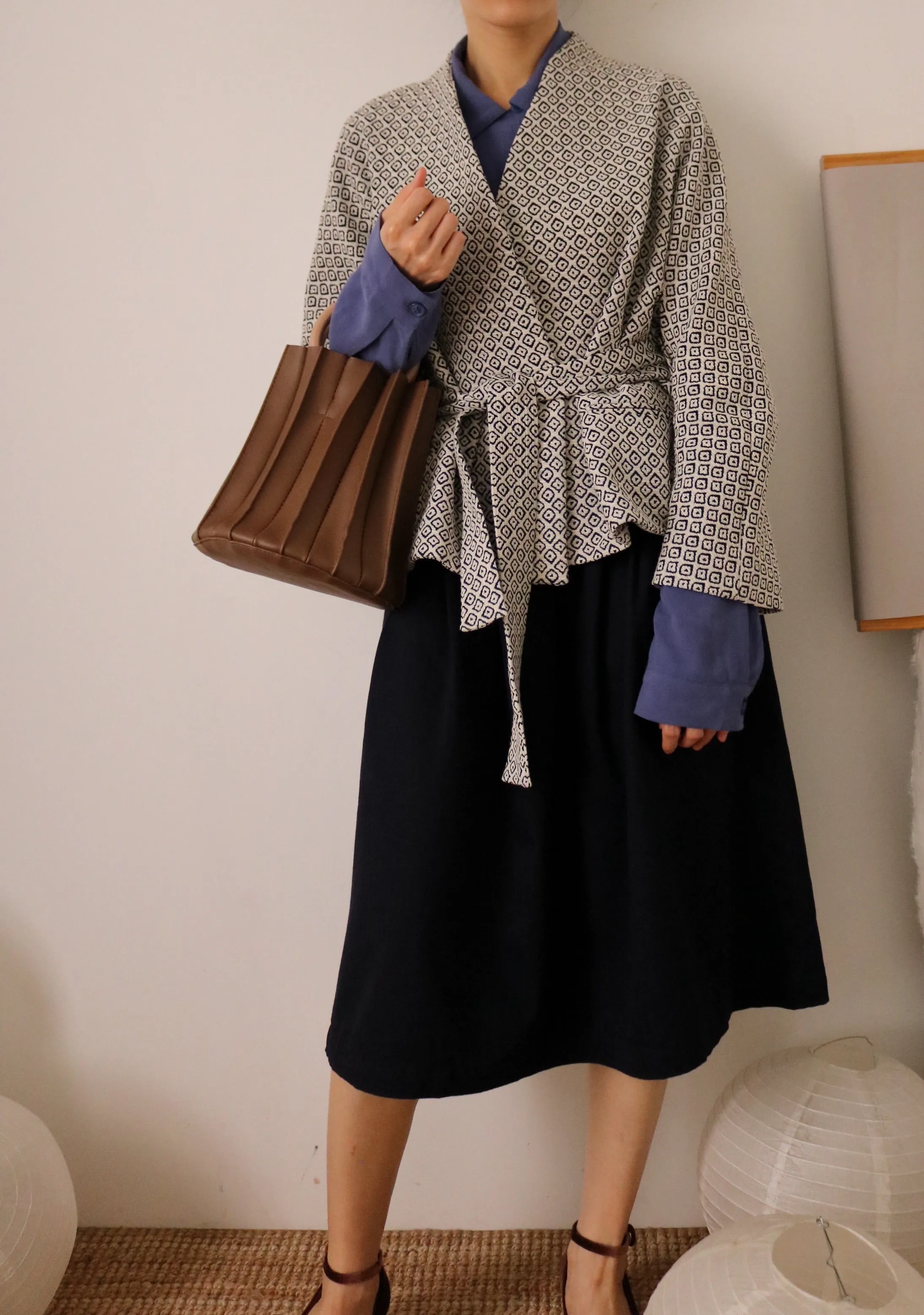 Lykke kimono wrap jacket { Limited Edition , French-made woven fabric }
