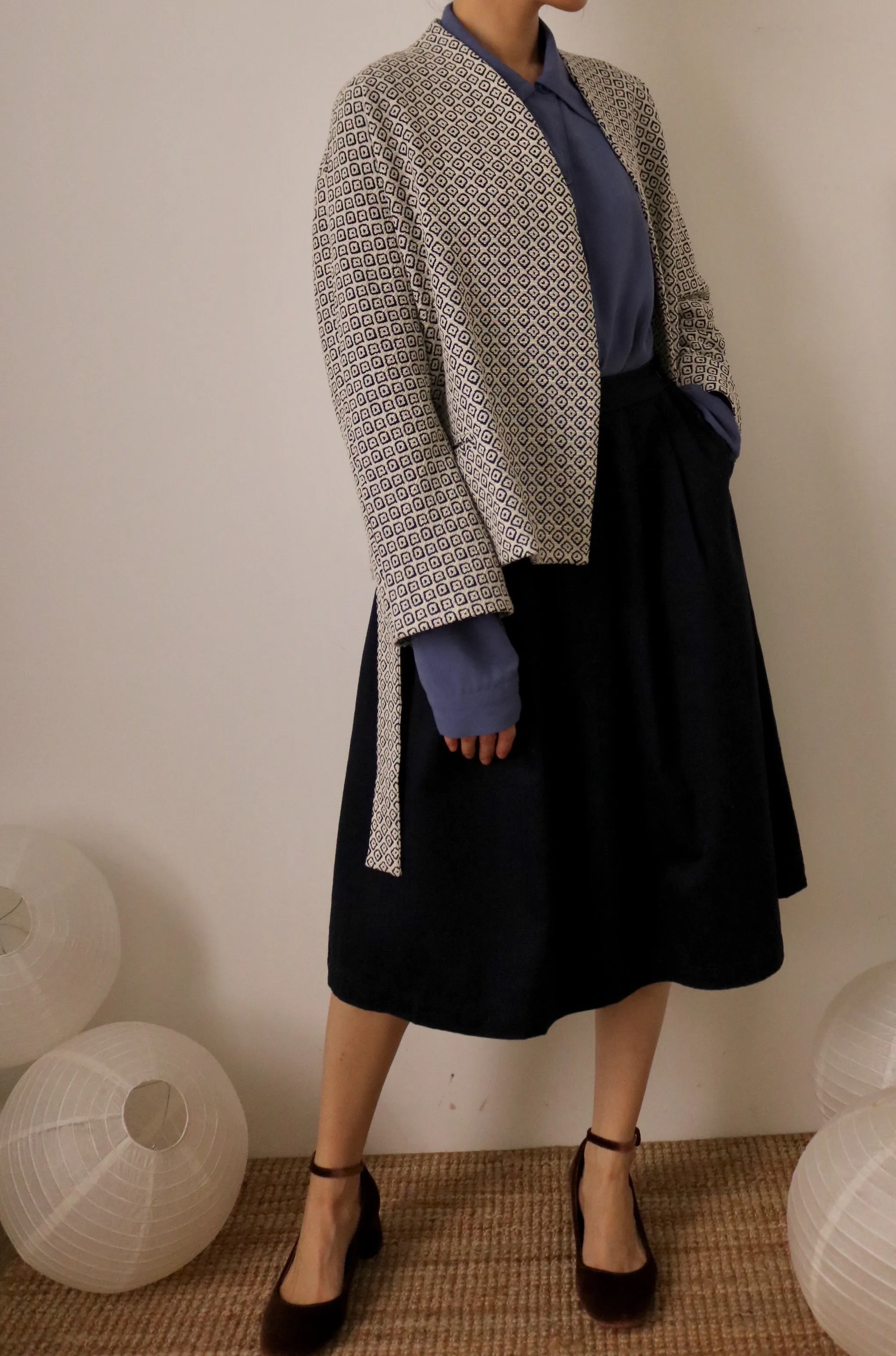 Lykke kimono wrap jacket { Limited Edition , French-made woven fabric }
