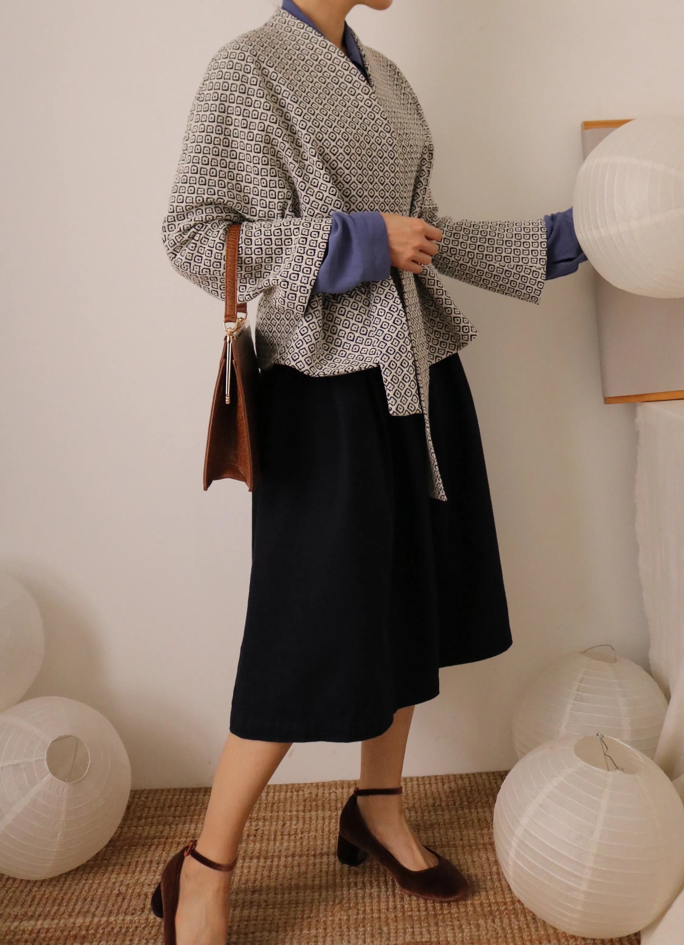 Lykke kimono wrap jacket { Limited Edition , French-made woven fabric }