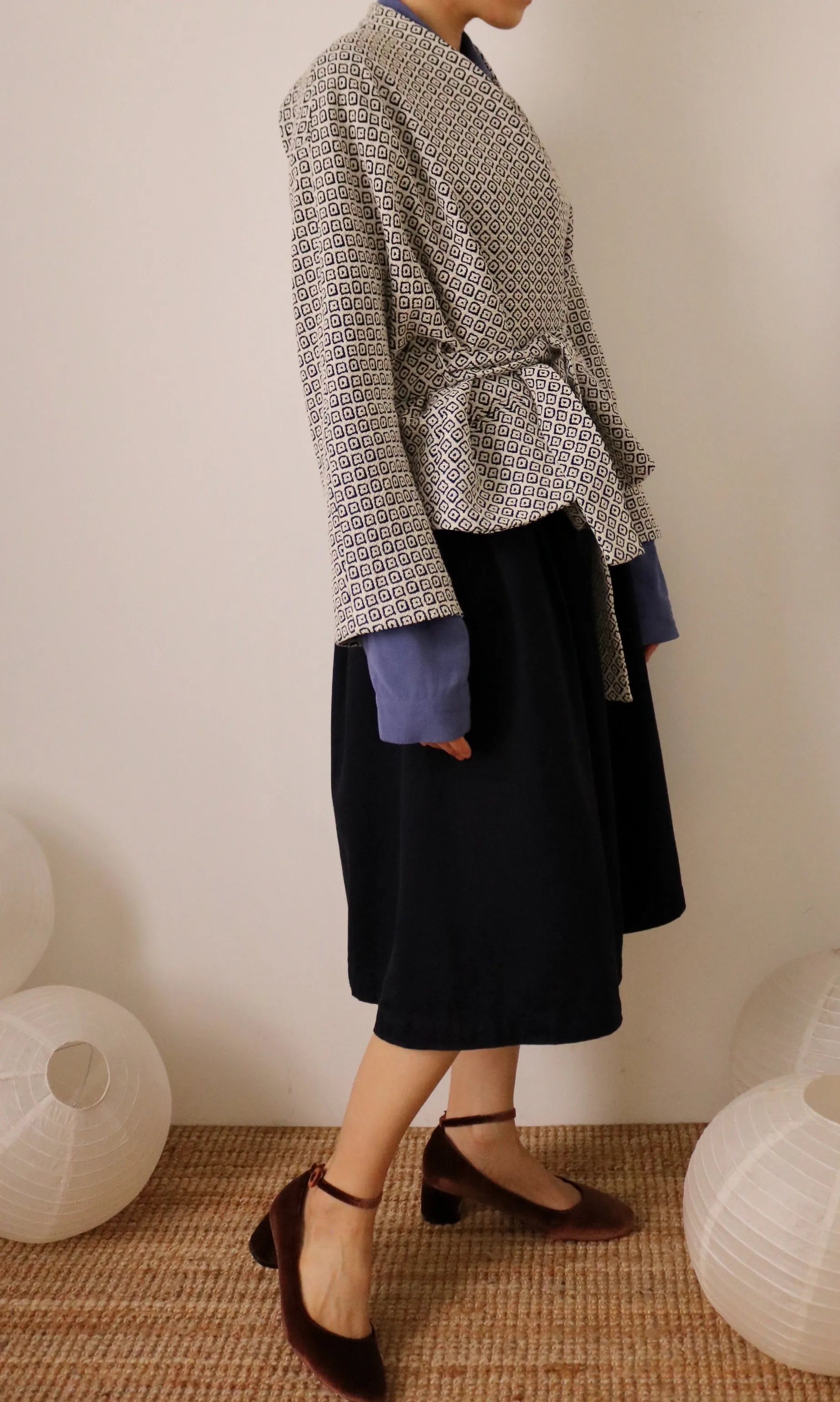 Lykke kimono wrap jacket { Limited Edition , French-made woven fabric }