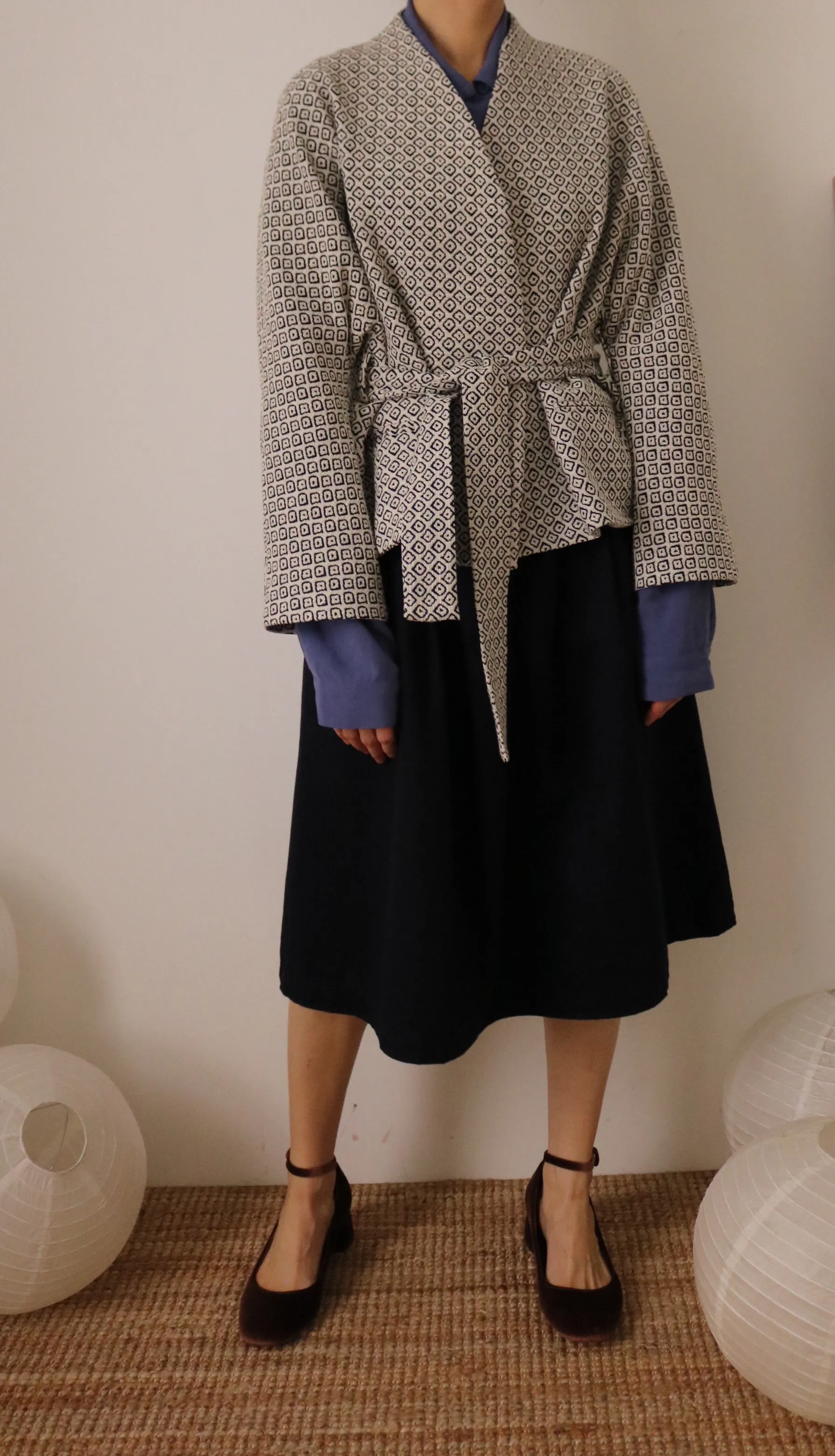Lykke kimono wrap jacket { Limited Edition , French-made woven fabric }