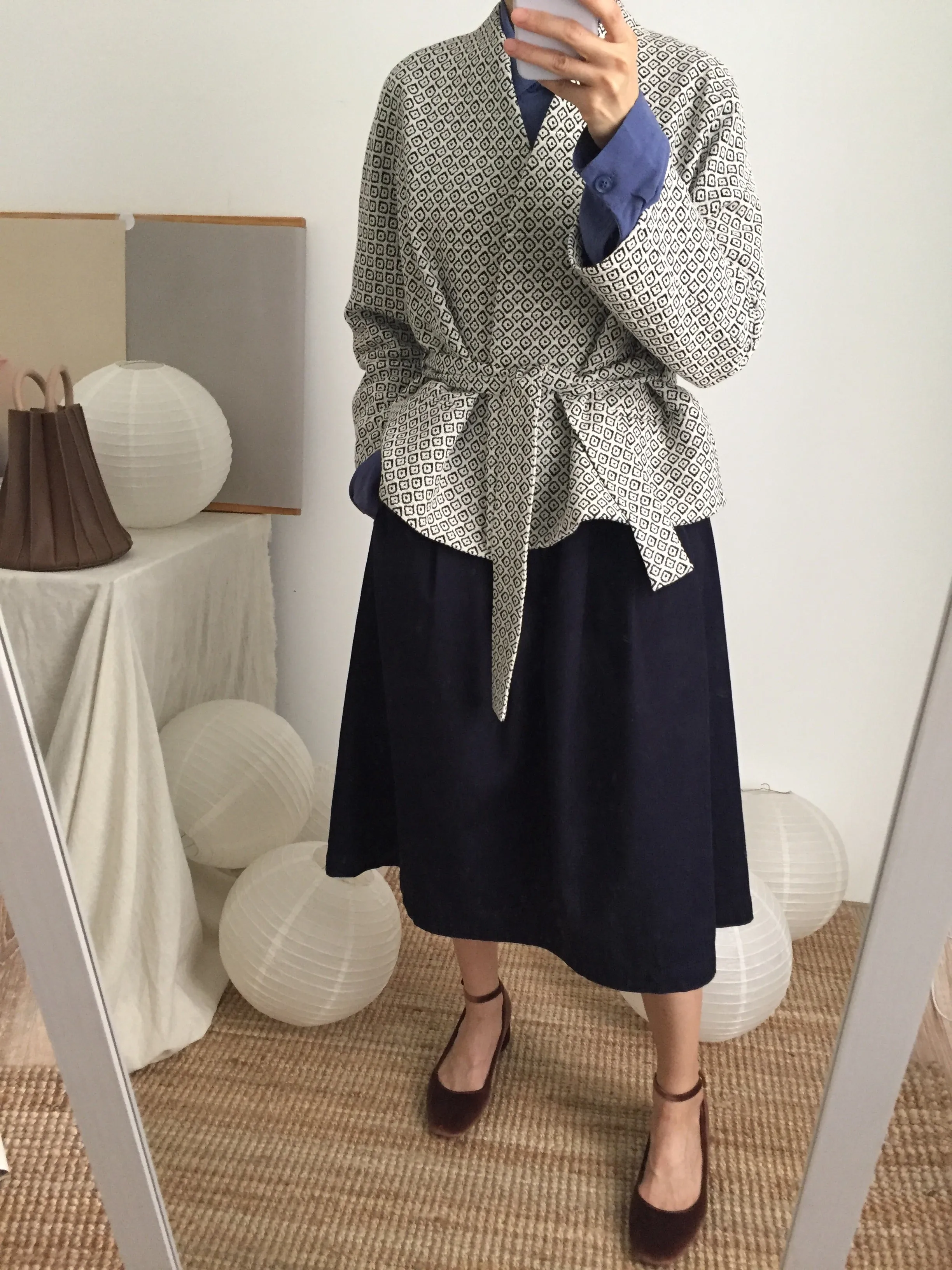 Lykke kimono wrap jacket { Limited Edition , French-made woven fabric }