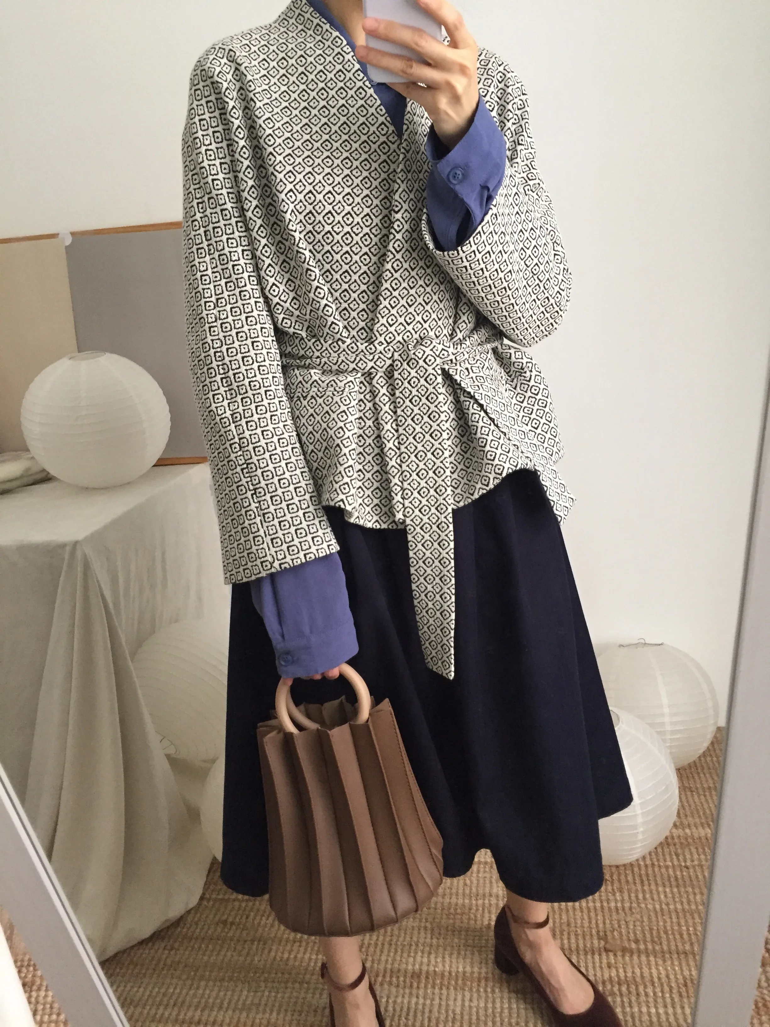 Lykke kimono wrap jacket { Limited Edition , French-made woven fabric }