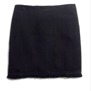 Madewell Hideaway Fringe‎ Black Skirt Women's Size 12