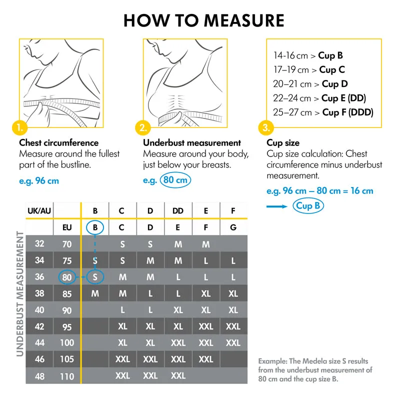 Medela 3 in 1 Nursing & Pumping Bra Black Small