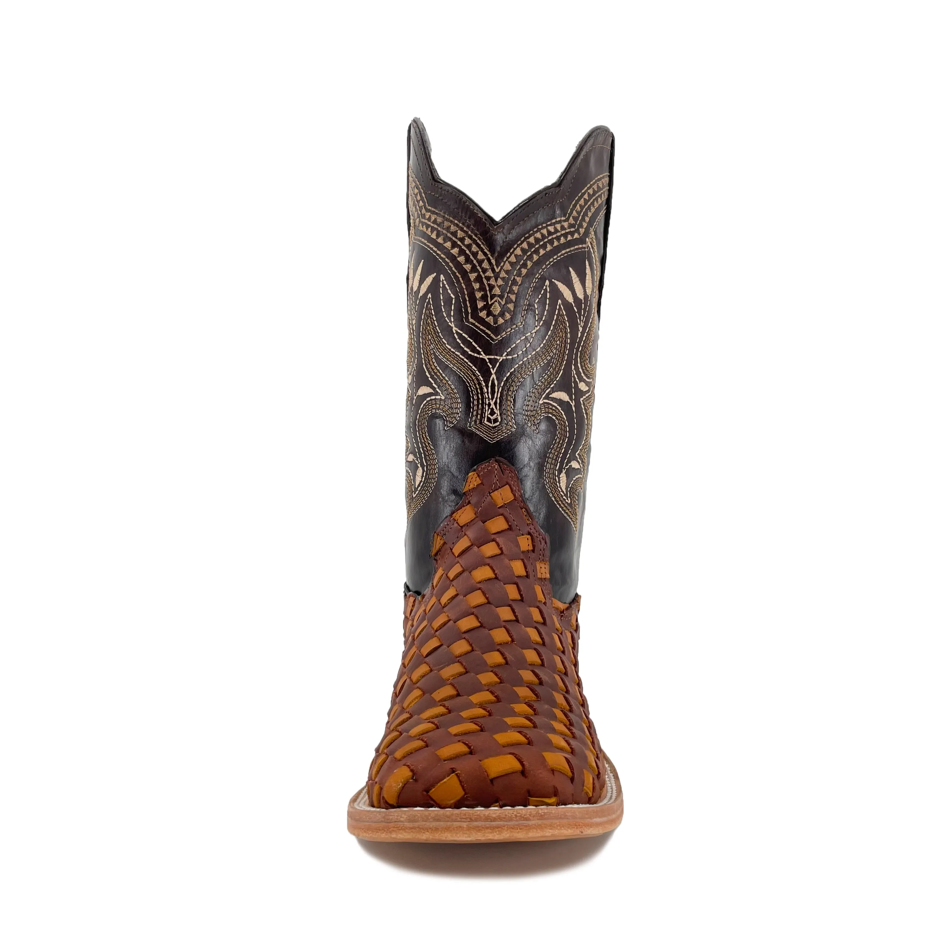 Men Bulldog Woven Boot - Cognac & Honey