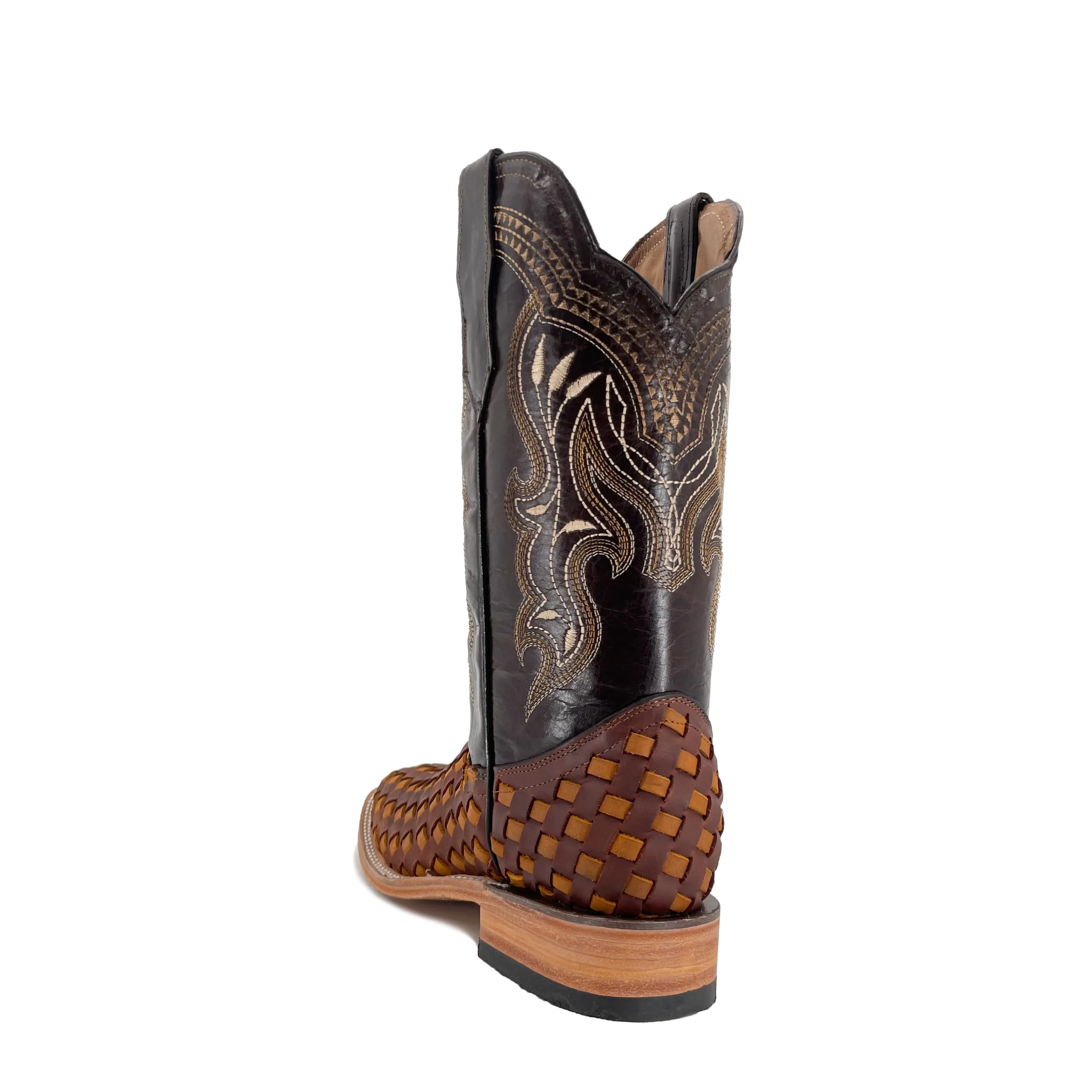 Men Bulldog Woven Boot - Cognac & Honey