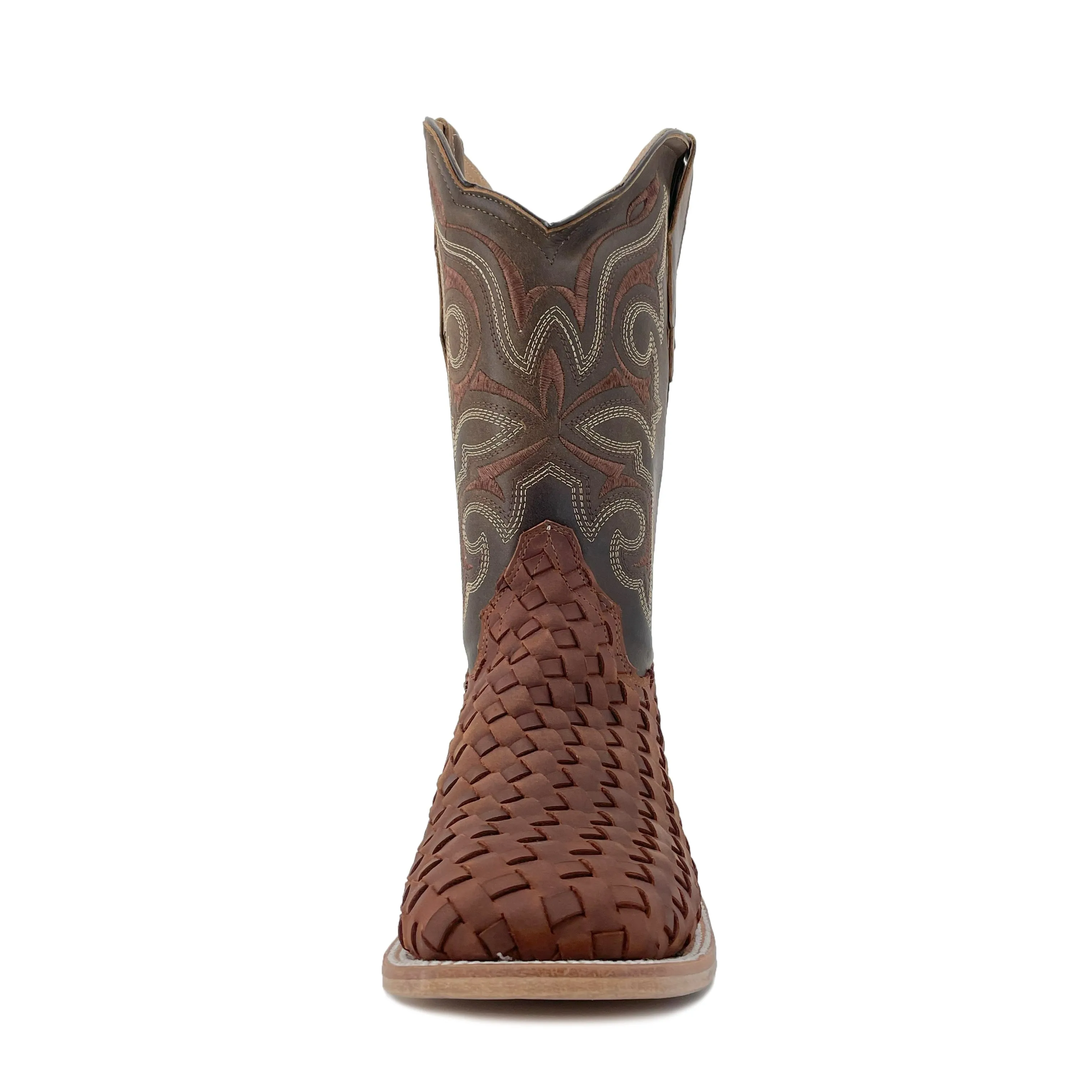 Men Bulldog Woven Boot - Cognac