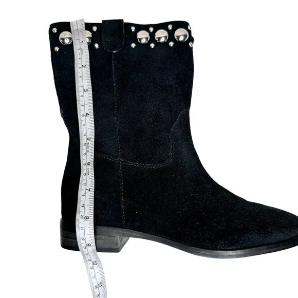 Michael Kors Hayes Booties Black Suede Studded Boots SZ 6.5