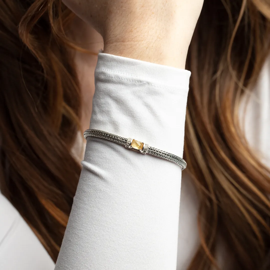 Mini Woven Citrine Bracelet