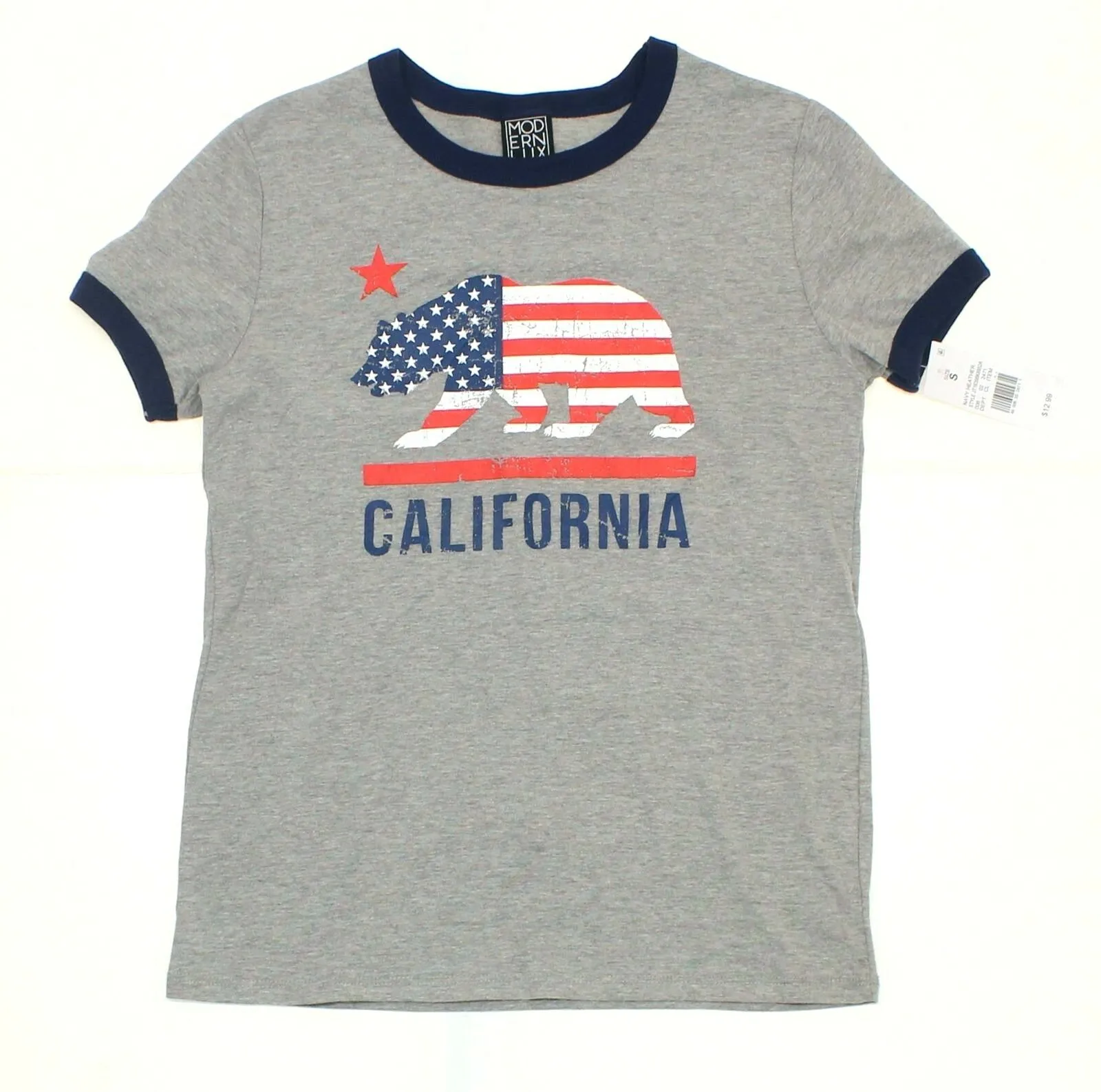 Modern Lux Women's Short Sleeve Cali California Bear Graphic T-Shirt