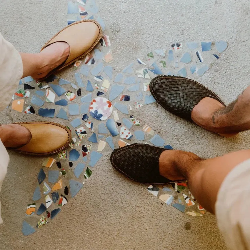 Mohinders Men's Woven City Slippers in Charcoal